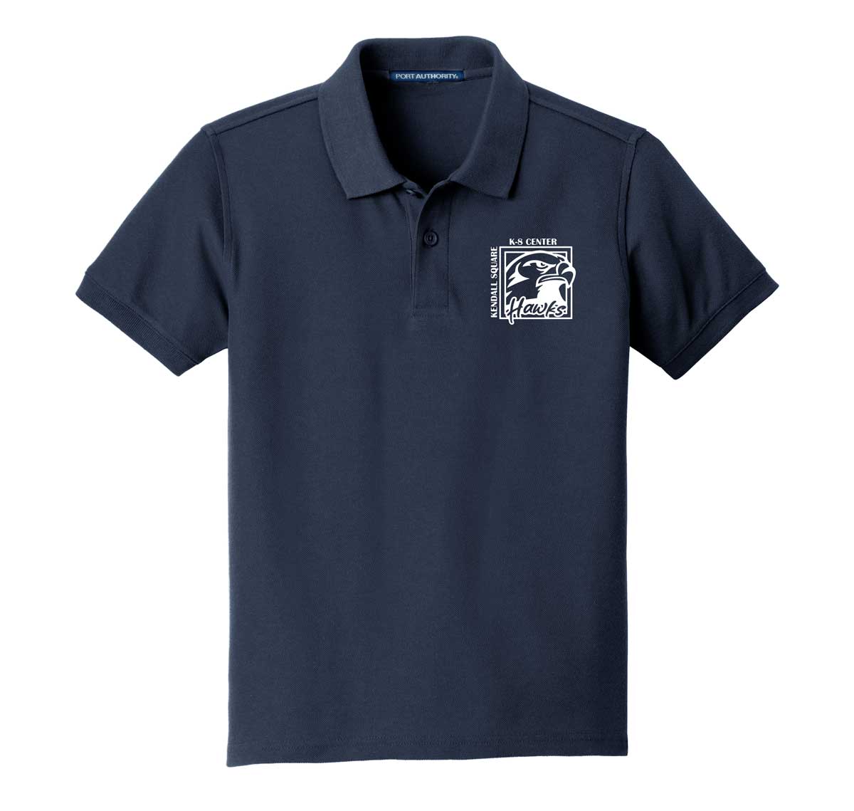 【N!ce】 polo shirt（NAVY）L KSK8_Elementary_Embroidered_Un