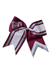 Go Hawks KSK8 Girl Bow Burgundy & White