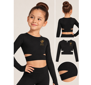 D&V Long Sleeve Crop Top