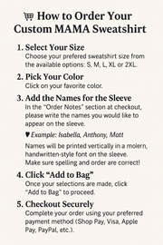 Custom MAMA Sweatshirt with Kids' Names – Minimalist, Cozy & Meaningful Gift for Moms