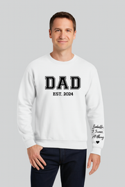 Custom DAD Sweatshirt with Kids' Names – Minimalist, Cozy & Meaningful Gift for Dads