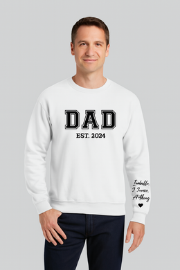 Custom DAD Sweatshirt with Kids' Names – Minimalist, Cozy & Meaningful Gift for Dads