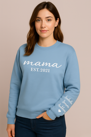 Custom MAMA Sweatshirt with Kids' Names – Minimalist, Cozy & Meaningful Gift for Moms