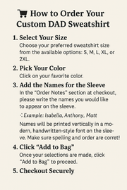 Custom DAD Sweatshirt with Kids' Names – Minimalist, Cozy & Meaningful Gift for Dads