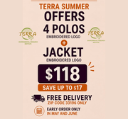 Terra Summer Offers Pre-Sale ( 4 Polos + 1 Jacket  )
