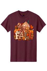 Autumn Coffee Graphic Tee Honguito Seasonal Collection.