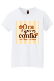 Ora, Espera, Confía Graphic Tee Honguito Trends Collection.