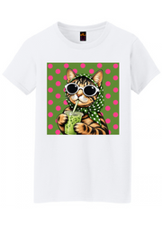 Matcha Cat Graphic Tee Honguito Trends Collection.