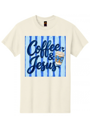 Coffee & Jesus Graphic Tee Honguito Trends Collection.