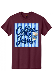 Coffee & Jesus Graphic Tee Honguito Trends Collection.
