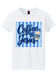 Coffee & Jesus Graphic Tee Honguito Trends Collection.