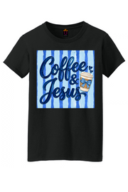 Coffee & Jesus Graphic Tee Honguito Trends Collection.
