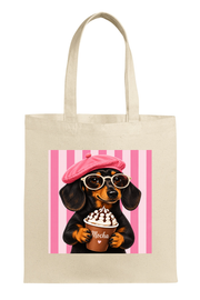 Mocha Mood Dachshund Graphic Tee Honguito Trends Collection.