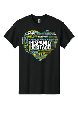 T-shirt countries Hispanic Heritage Month
