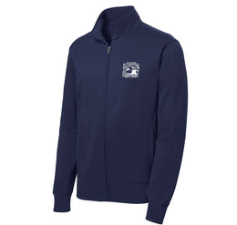 (YOUTH) KSK8 Elementary School Full-Zip Jacket, with Embroidered Logo, Navy Blue Color