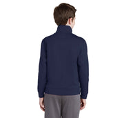 (YOUTH) KSK8 Elementary School Full-Zip Jacket, with Embroidered Logo, Navy Blue Color