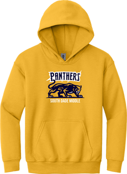 MIDDLE ONLY (KIDS)  Hooded Sweatshirt, 6th, 7th & 8th Grade with printed Logo, Gold Color