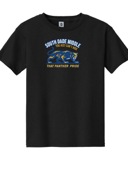 MIDDLE ONLY South Dade Middle Spirit T-Shirt, with Printed Logo, Black Color