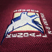 (YOUTH) KSK8 Middle School Embroidered Uniform Top, Polo Classic Pique with Embroidered Logo, Gray and Burgundry Color
