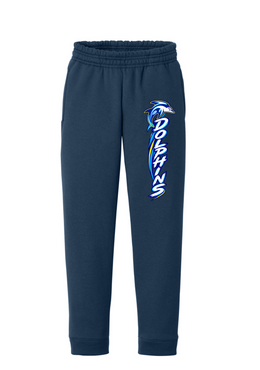 Leisure City K-8 Center Dolphins SWEATPANT with printed Logo, Navy Blue Color